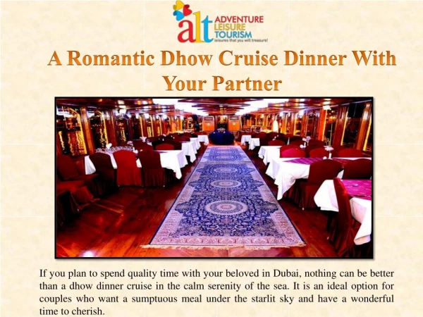 A Romantic Dhow Cruise Dinner With Your Partner