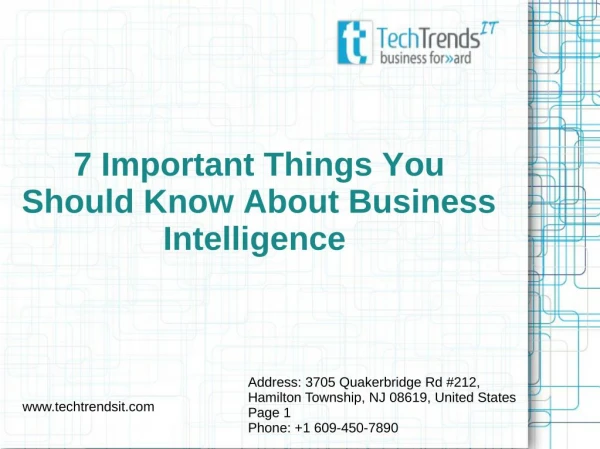 7 Important Things You Should Know About Business Intelligence