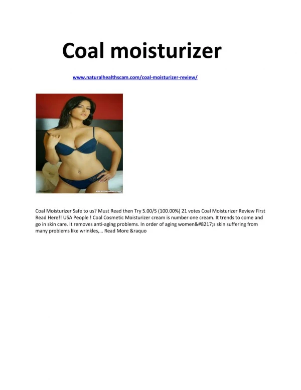 http://www.naturalhealthscam.com/coal-moisturizer-review/