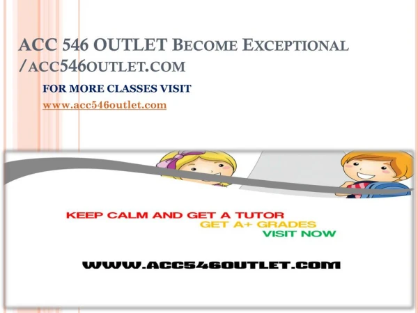ACC 546 OUTLET Become Exceptional /acc546outlet.com