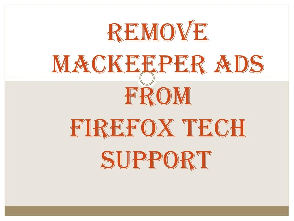 remove mackeeper ads from firefox tech support