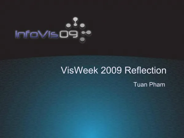VisWeek 2009 Reflection