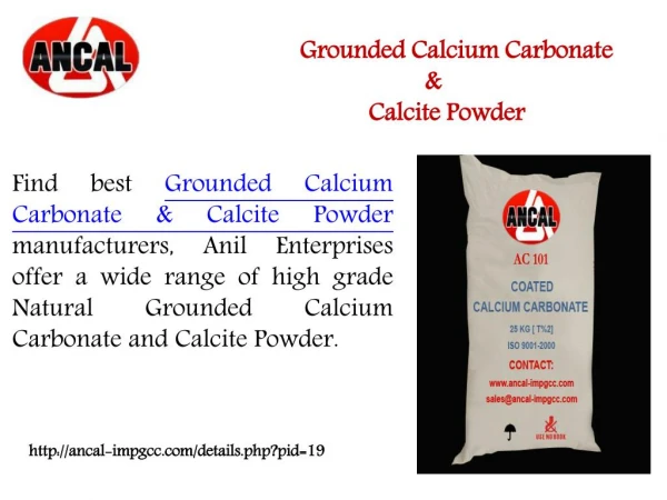 Grounded calcium Carbonate & calcite powder