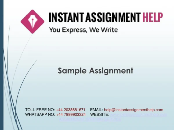 Customer Service Sample Assignment - Instant Assignment Help