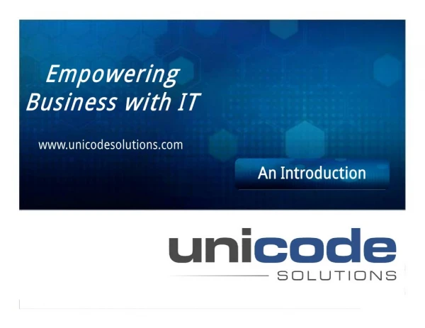 Unicode Solutions Introduction