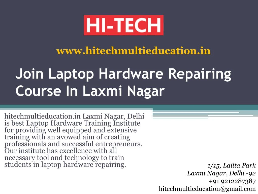 join laptop hardware repairing course in laxmi nagar
