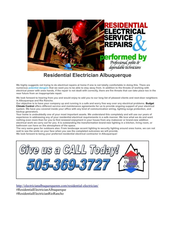 Residential Electrician Albuquerque