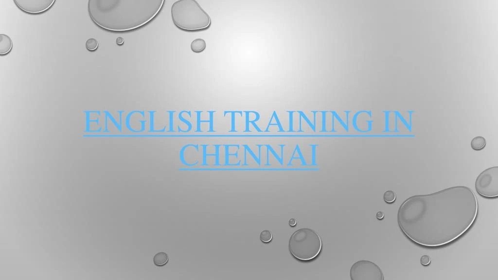 english training in chennai