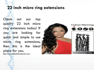 22 inch micro ring extensions - slide 1