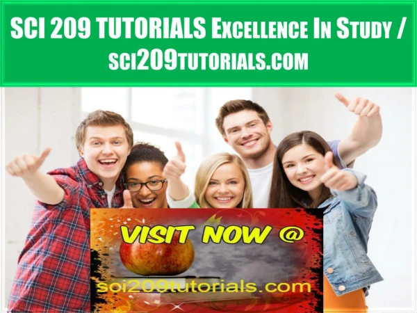 SCI 209 TUTORIALS Excellence In Study / sci209tutorials.com