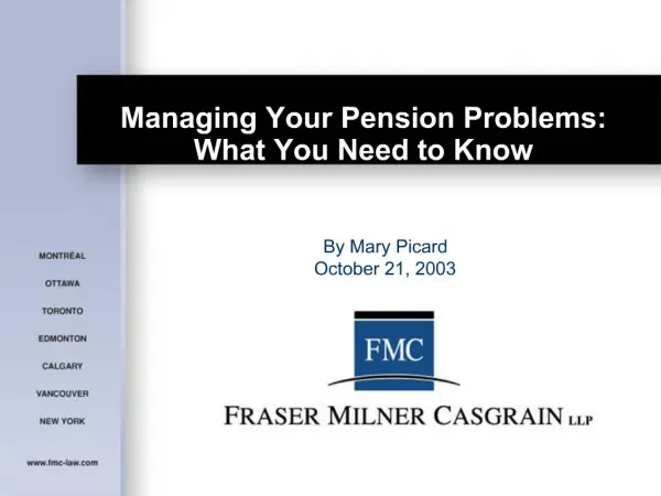 Managing Your Pension Problems: What You Need to Know