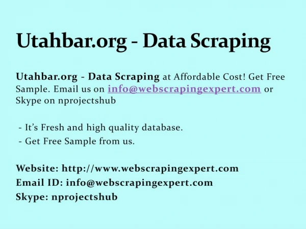 Utahbar.org - Data Scraping