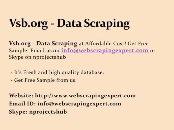 Vsb.org - Data Scraping