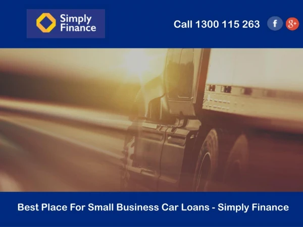 Best Place For Small Business Car Loans - Simply Finance