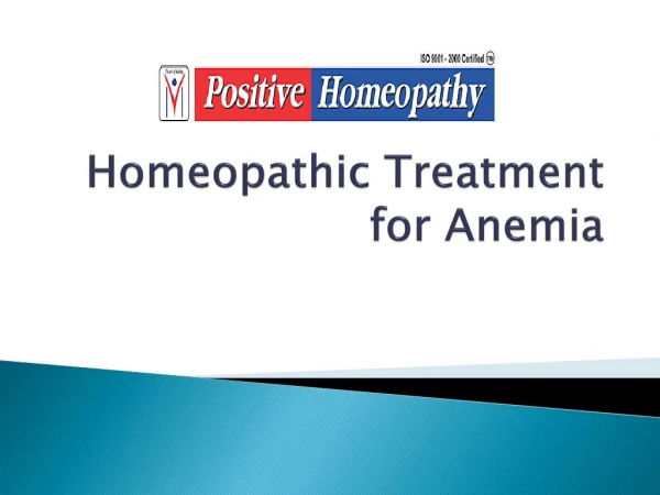 homeopathy treatment for anemia