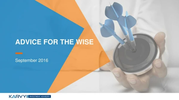 Advice for the Wise - Karvy Private Wealth Report 2016