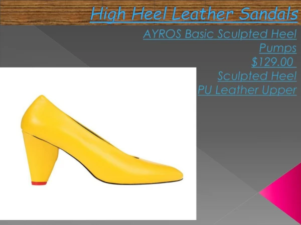 High Heel Leather Sandals