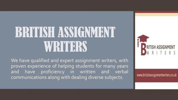 British Assignment Writers