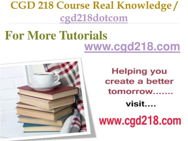 CGD 218 Course Real Tradition,Real Success / cgd218dotcom