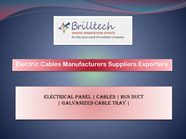 Electric Cables Manufacturers Noida, Electric Power cables Suppliers India