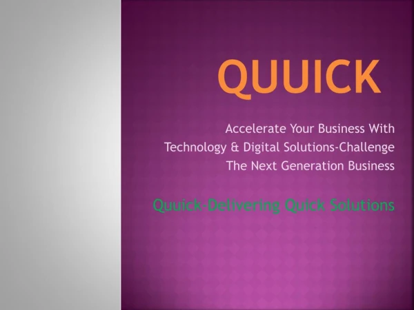 Quuick | Best IT & Digital Marketing Service Provider