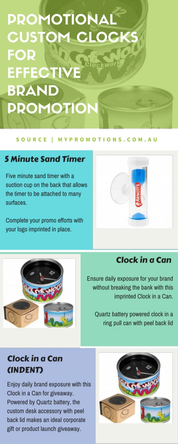 Infographic about Custom Printed Promotional Clocks