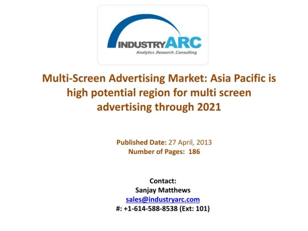 Multi-Screen Advertising Market Analysis | IndustryARC