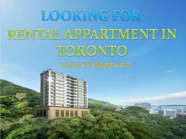 looking for rental apartment in Toronto