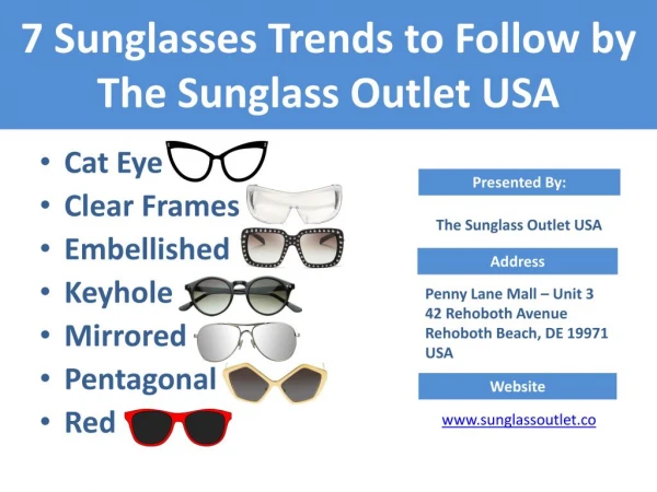 Know the 7 kinds of Sunglasses to buy - Sunglass Outlet USA