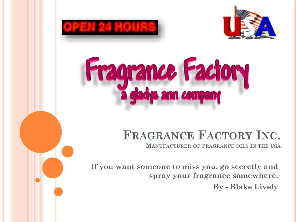 fragrance factory inc manufacturer of fragrance oils in the usa