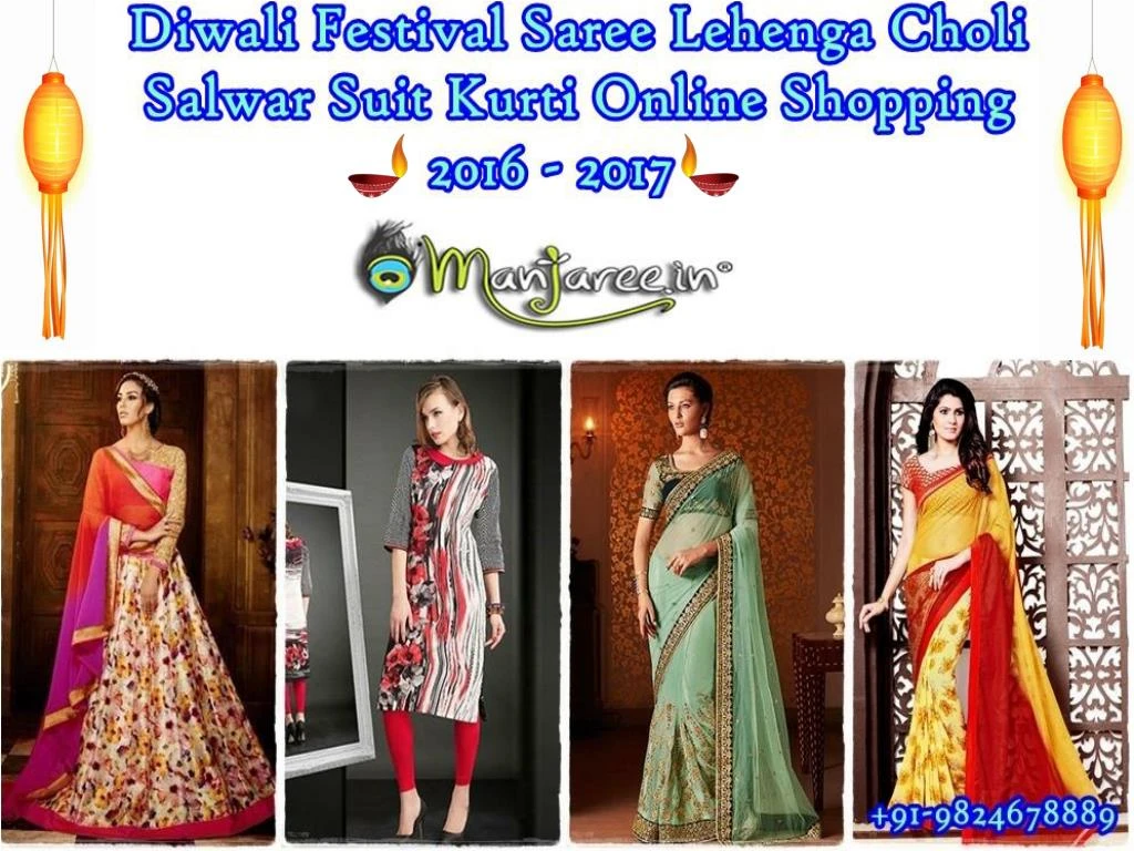 Buy Designer Sarees, Salwar Kameez, Kurtis & Tunic and Lehenga  Choli.Refined Green, Red And Blue Lehenga Saree