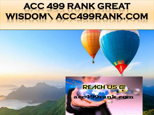 ACC 499 RANK Great Wisdom\ acc499rank.com