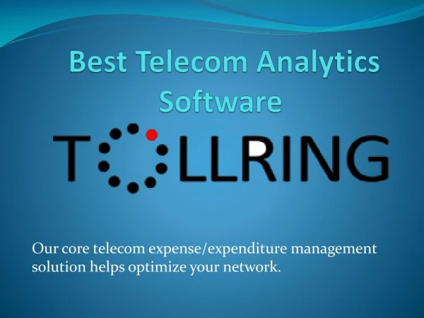 Telecom Analytics Software