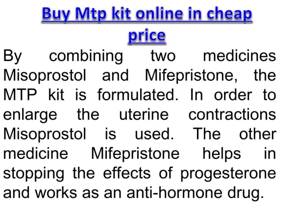Buy Mtp kit online in cheap price