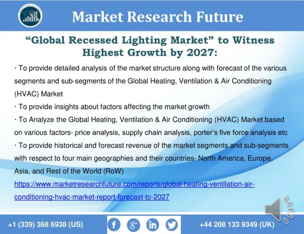 Global Heating, Ventilation & Air Conditioning (HVAC) Market Report - Forecast to 2027