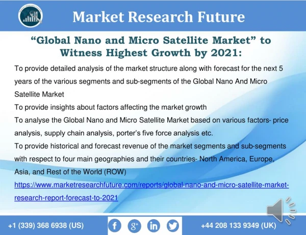 Global Nano and Micro Satellite Market Research Report- Forecast to 2021