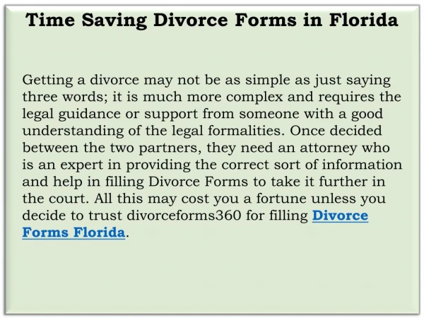 Divorce Forms Florida | Divorce Forms 360