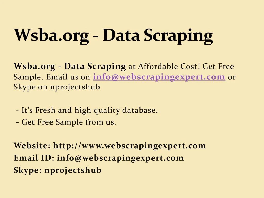 wsba org data scraping