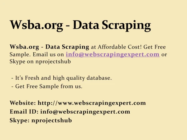 Wsba.org - Data Scraping