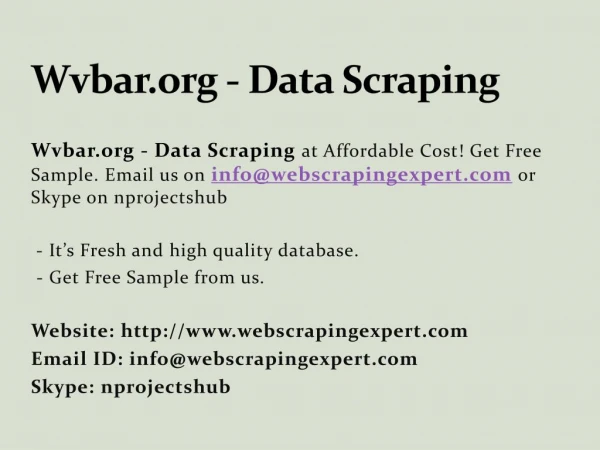Wvbar.org - Data Scraping