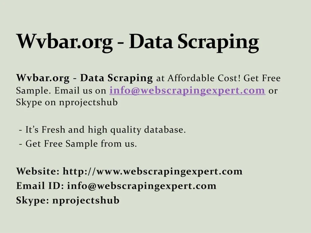 wvbar org data scraping