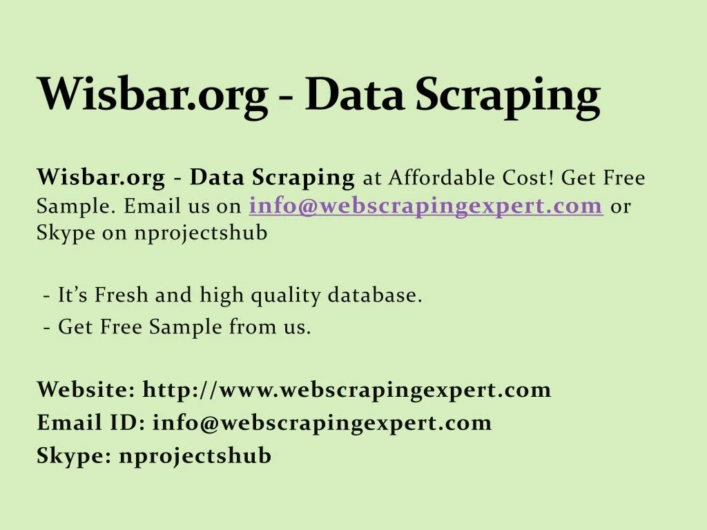 wisbar org data scraping