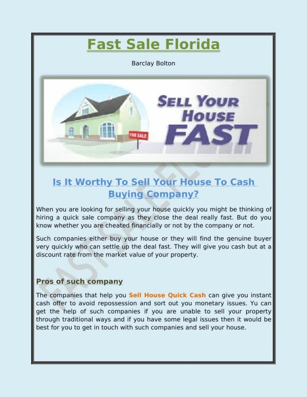 Is It Worthy To Sell Your House To Cash Buying Company?
