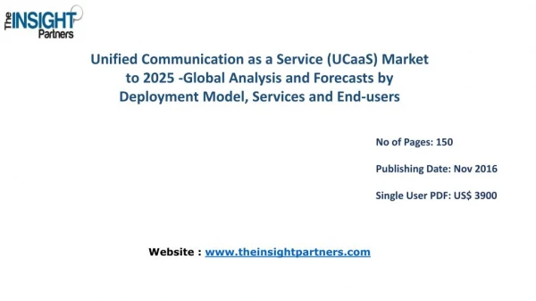 Unified Communication as a Service (UCaaS) Industry Market Share, Size, Forecast and Trends by 2025