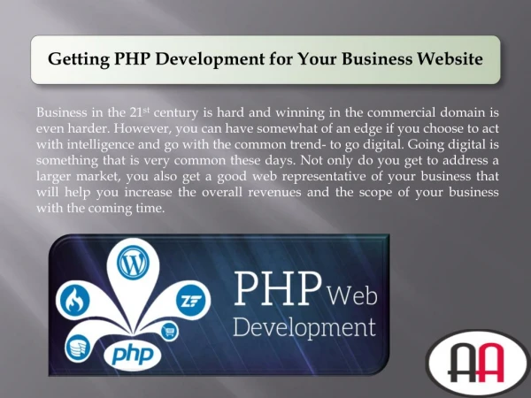 Getting PHP Development for Your Business Website