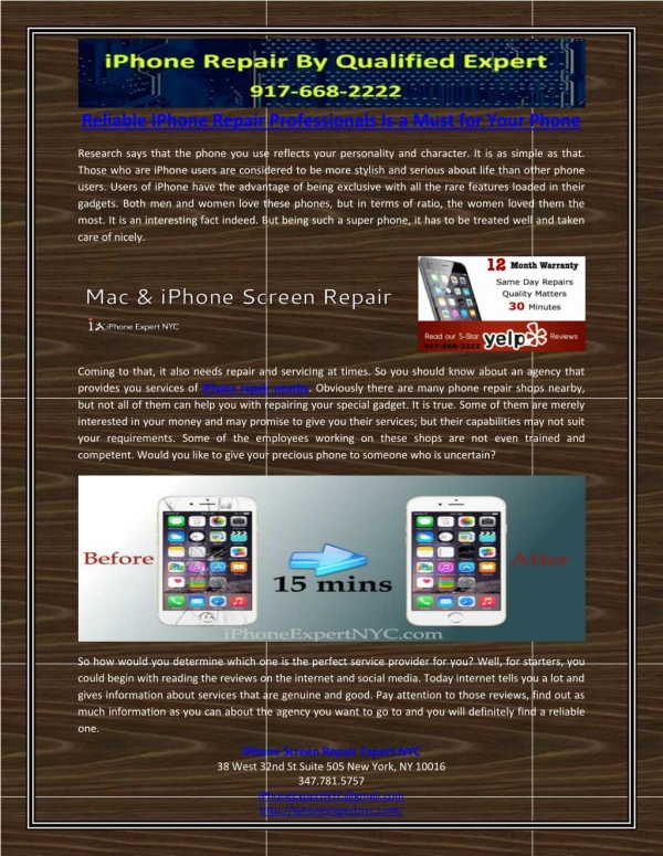 Reliable IPhone Repair Professionals Is a Must for Your Phone
