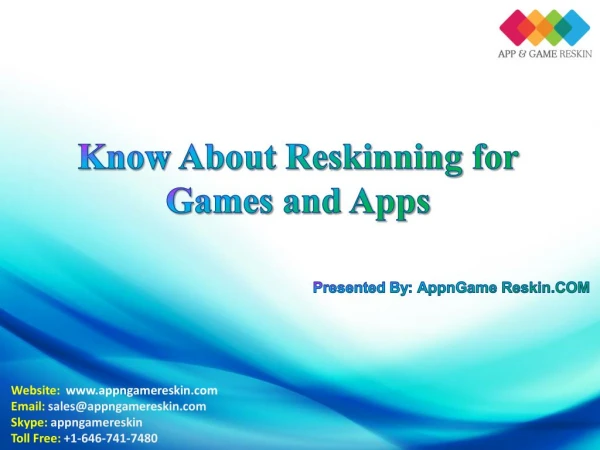 Know about Reskinning for Games and Apps - AppnGameReskin