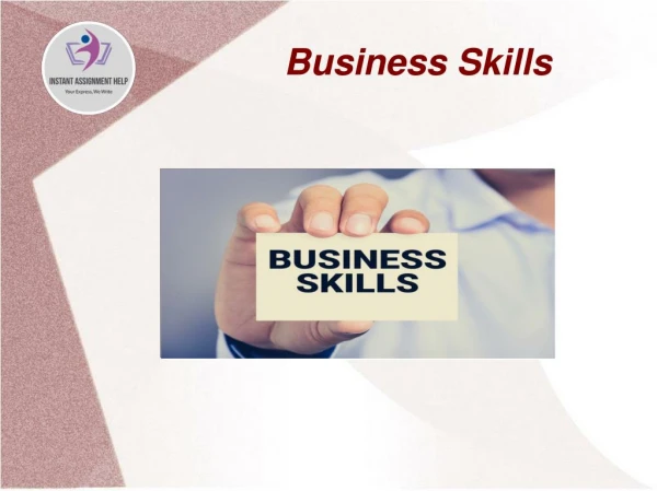 Sample PPT on Business skills