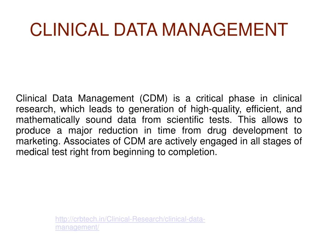 clinical data management