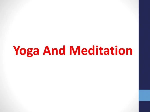 Amazing Benefits of Yoga and Meditation for Stress